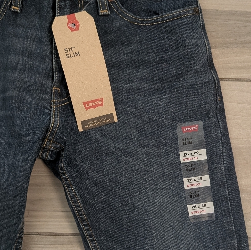 🥁 Levi's 511 Slim Stretch Jeans NWT - Picture 2 of 9